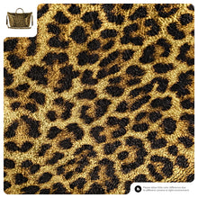 Load image into Gallery viewer, Italian Genuine Leopard-Print Metallic Suede Top-Handle Bag | Rimini