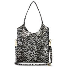 Cargar imagen en el visor de la galería, Italian Genuine Leopard-Print Metallic Suede Tote Bag | Catania
