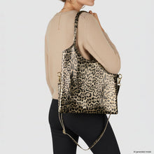 Cargar imagen en el visor de la galería, Italian Genuine Leopard-Print Metallic Suede Tote Bag | Catania