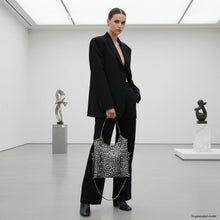 Cargar imagen en el visor de la galería, Italian Genuine Leopard-Print Metallic Suede Tote Bag | Catania