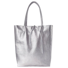 Charger l'image dans la galerie, Italian Metallic Full-Grain Leather Tote Bag | Vinci