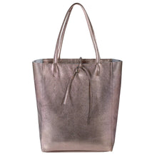 Charger l'image dans la galerie, Italian Metallic Full-Grain Leather Tote Bag | Vinci