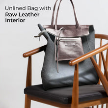 Charger l'image dans la galerie, Italian Metallic Full-Grain Leather Tote Bag | Vinci