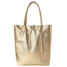 Charger l'image dans la galerie, Italian Metallic Full-Grain Leather Tote Bag | Vinci