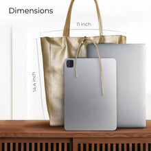Charger l'image dans la galerie, Italian Metallic Full-Grain Leather Tote Bag | Vinci