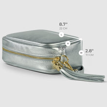 Cargar imagen en el visor de la galería, Italian Metallic Full-Grain Leather Crossbody Bag | Napoli