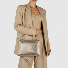 Cargar imagen en el visor de la galería, Italian Metallic Full-Grain Leather Shoulder Bag | Prato