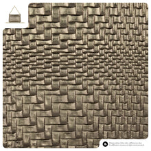 Cargar imagen en el visor de la galería, Italian Genuine Basketweave-Embossed Metallic Suede Crossbody Bag | Bari