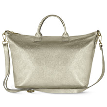 Load image into Gallery viewer, Italian Genuine Metallic Suede Top-Handle Bag | Padova