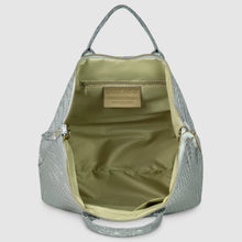 Load image into Gallery viewer, Italian Genuine Basketweave-Embossed Metallic Suede Top-Handle Bag | Imperia