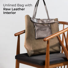 Cargar imagen en el visor de la galería, Italian Genuine Metallic Suede Tote Bag | Pisa