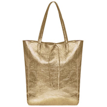 Cargar imagen en el visor de la galería, Italian Genuine Metallic Suede Tote Bag | Pisa