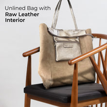 Cargar imagen en el visor de la galería, Italian Genuine Metallic Suede Tote Bag | Pisa