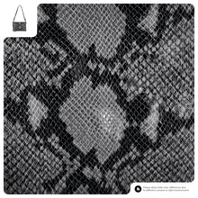 Cargar imagen en el visor de la galería, Italian Genuine Python-Print Suede Crossbody Bag | Lecce