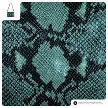 Cargar imagen en el visor de la galería, Italian Genuine Python-Print Suede Crossbody Bag | Lecce