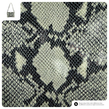 Cargar imagen en el visor de la galería, Italian Genuine Python-Print Suede Crossbody Bag | Lecce