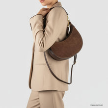 Charger l'image dans la galerie, Italian Genuine Suede & Full-Grain Leather Shoulder Bag | Arezzo