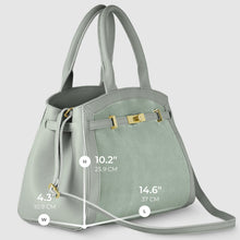 Cargar imagen en el visor de la galería, Italian Genuine Suede & Full-Grain Leather Top-Handle Bag | Forlì