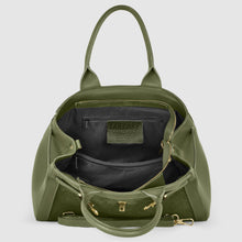 Cargar imagen en el visor de la galería, Italian Genuine Suede & Full-Grain Leather Top-Handle Bag | Forlì