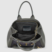 Cargar imagen en el visor de la galería, Italian Genuine Suede & Full-Grain Leather Top-Handle Bag | Forlì