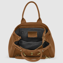 Cargar imagen en el visor de la galería, Italian Genuine Suede & Full-Grain Leather Top-Handle Bag | Forlì