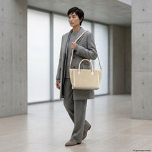 Cargar imagen en el visor de la galería, Italian Genuine Suede & Full-Grain Leather Top-Handle Bag | Alba