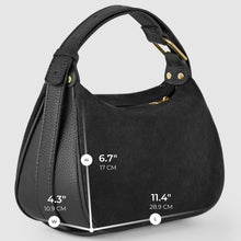 Cargar imagen en el visor de la galería, Italian Genuine Suede & Full-Grain Leather Crossbody Bag | Cremona