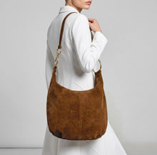 Cargar imagen en el visor de la galería, Italian Genuine Suede Hobo Bag | Belluno