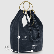 Cargar imagen en el visor de la galería, Italian Genuine Suede Hobo Bag | Belluno