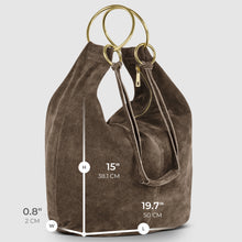 Cargar imagen en el visor de la galería, Italian Genuine Suede Hobo Bag | Belluno