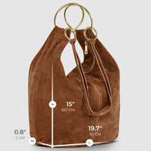 Cargar imagen en el visor de la galería, Italian Genuine Suede Hobo Bag | Belluno