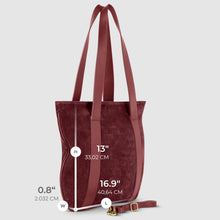 Load image into Gallery viewer, Italian Genuine Suede & Full-Grain Leather Tote Bag | Varese