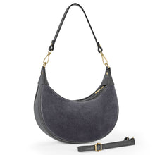 Charger l'image dans la galerie, Italian Genuine Suede & Full-Grain Leather Shoulder Bag | Arezzo