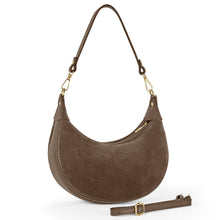 Charger l'image dans la galerie, Italian Genuine Suede & Full-Grain Leather Shoulder Bag | Arezzo