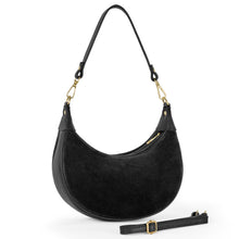 Charger l'image dans la galerie, Italian Genuine Suede & Full-Grain Leather Shoulder Bag | Arezzo