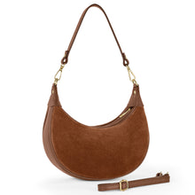 Charger l'image dans la galerie, Italian Genuine Suede & Full-Grain Leather Shoulder Bag | Arezzo
