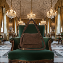 Cargar imagen en el visor de la galería, Italian Genuine Suede Top-Handle Bag | Ravenna