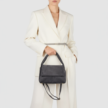 Cargar imagen en el visor de la galería, Italian Genuine Suede Top-Handle Bag | Ravenna