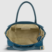 Cargar imagen en el visor de la galería, Italian Genuine Suede & Full-Grain Leather Top-Handle Bag | Alba