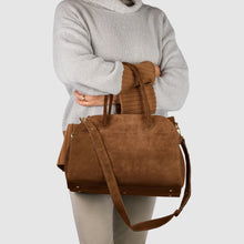 Charger l'image dans la galerie, Italian Genuine Suede Top-Handle Bag | Cuneo