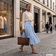 Cargar imagen en el visor de la galería, Italian Genuine Suede & Full-Grain Leather Tote Bag | Bologna