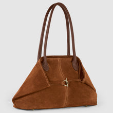 Cargar imagen en el visor de la galería, Italian Genuine Suede & Full-Grain Leather Tote Bag | Bologna