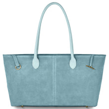 Cargar imagen en el visor de la galería, Italian Genuine Suede & Full-Grain Leather Tote Bag | Bologna