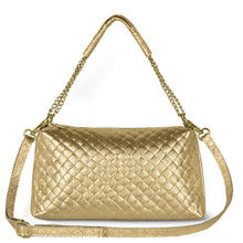Charger l'image dans la galerie, Italian Genuine Woven-Embossed Metallic Suede Crossbody Bag | Roma