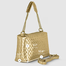Charger l'image dans la galerie, Italian Genuine Woven-Embossed Metallic Suede Crossbody Bag | Roma