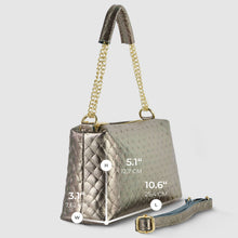 Charger l'image dans la galerie, Italian Genuine Woven-Embossed Metallic Suede Crossbody Bag | Roma