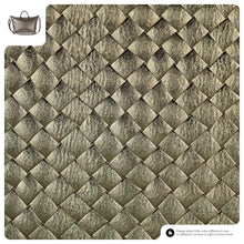 Cargar imagen en el visor de la galería, Italian Genuine Woven-Embossed Metallic Suede Top-Handle Bag | Urbino