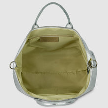 Cargar imagen en el visor de la galería, Italian Genuine Woven-Embossed Metallic Suede Top-Handle Bag | Urbino