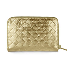 Load image into Gallery viewer, Italian Genuine Woven-Embossed Metallic Suede Wallet | Pesaro