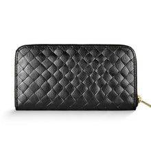 Load image into Gallery viewer, Italian Genuine Woven-Embossed Metallic Suede Wallet | Trento